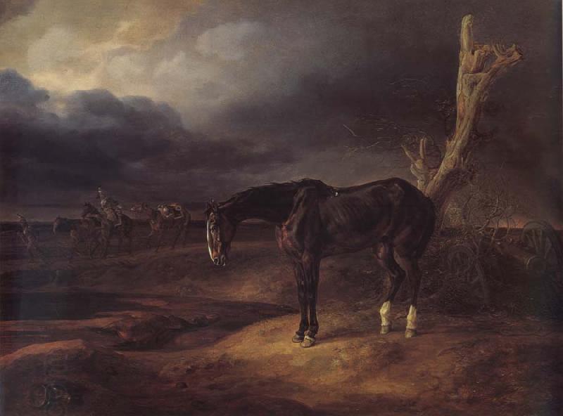 Adam Albrecht A gentleman loose horse on the battlefield of Borodino 1812 China oil painting art